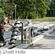 Wasserspielplatz Halle am Gastronom Wasserspielplatz Halle am Gastronom