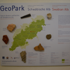 Karte des Geoparks Schwäbische Alb mit Gesteinen