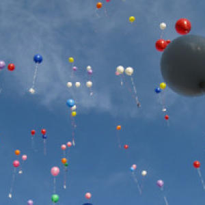 (c) alex grom Luftballons fliegen in die Luft