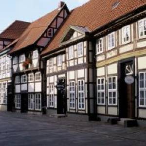 Historische Häuserzeile in Nienburg