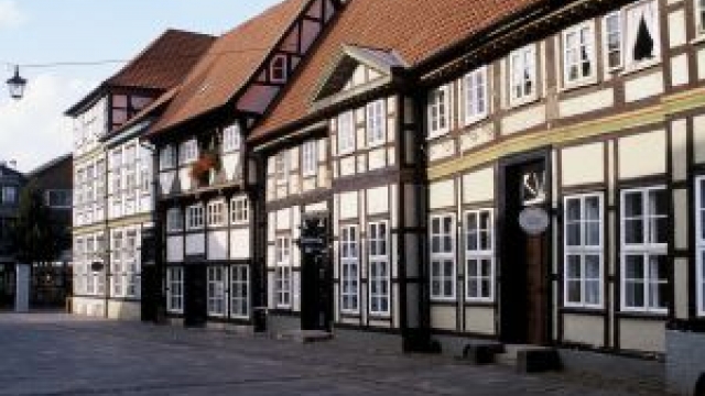 Historische Häuserzeile in Nienburg
