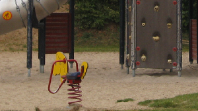 (c) alex grom Spielplatz mit Sand und Wipptier